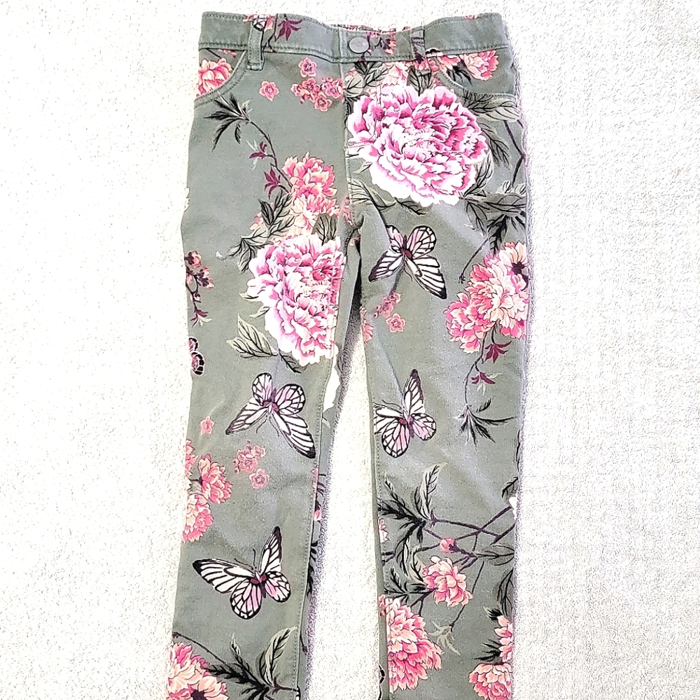 Children's Place Butterfly and Flower Pants 5T